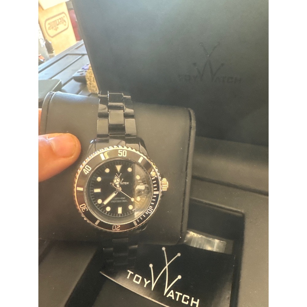ToyWatch Professional Diver Black Dial Monochromatic Watch with Box and Links